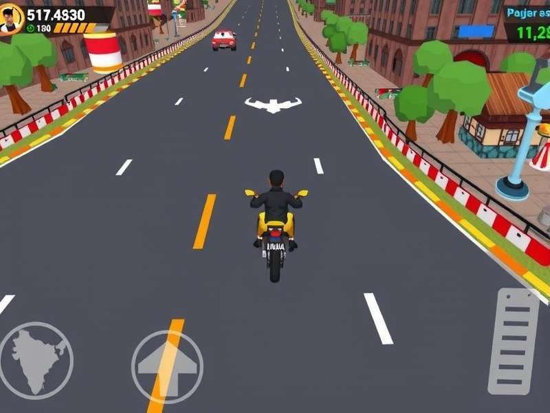 Jalebi Accelerate Ace gameplay screenshot showing Indian city racing